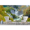 Cascata della Croazia Fotomurali Paesaggio verde Carta Da Parati Camera da letto Foto Decorazione domestica