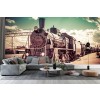 Steam Locomotive Vintage Train Wallpaper Wall Mural