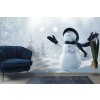 Happy Christmas Snowman Wallpaper Wall Mural