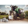 Green Tractor Farm Wallpaper Wall Mural