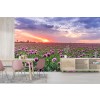 Purple Tulip Flower Field Wallpaper Wall Mural