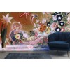 Flowers Peacock Wall Mural by Zigen Tanabe