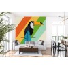 Rainbow Toucan Wall Mural by Karen Smith