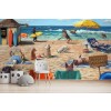 Dog Beach murale di Lucia Heffernan