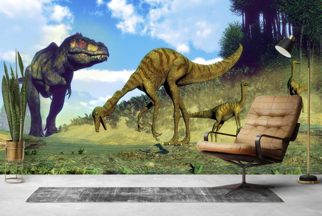 t rex gallimimus