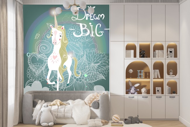 Dream Big Unicorn Wallpaper Wall Mural