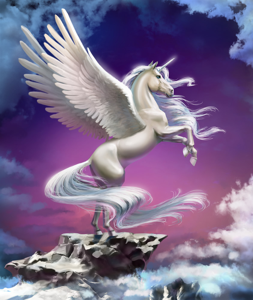 Unicorn Pegasus Wallpaper Wall Mural