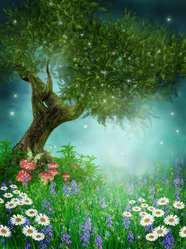 Enchanted Forest Spring Fairytale Wallpaper Wall Mural