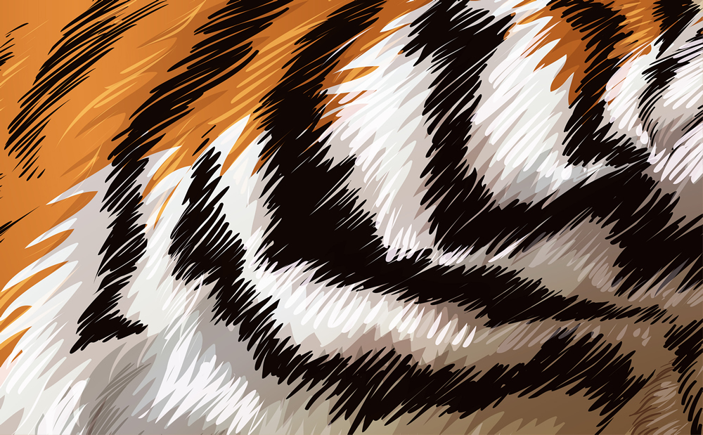 Tiger Print Wallpaper Wall Mural