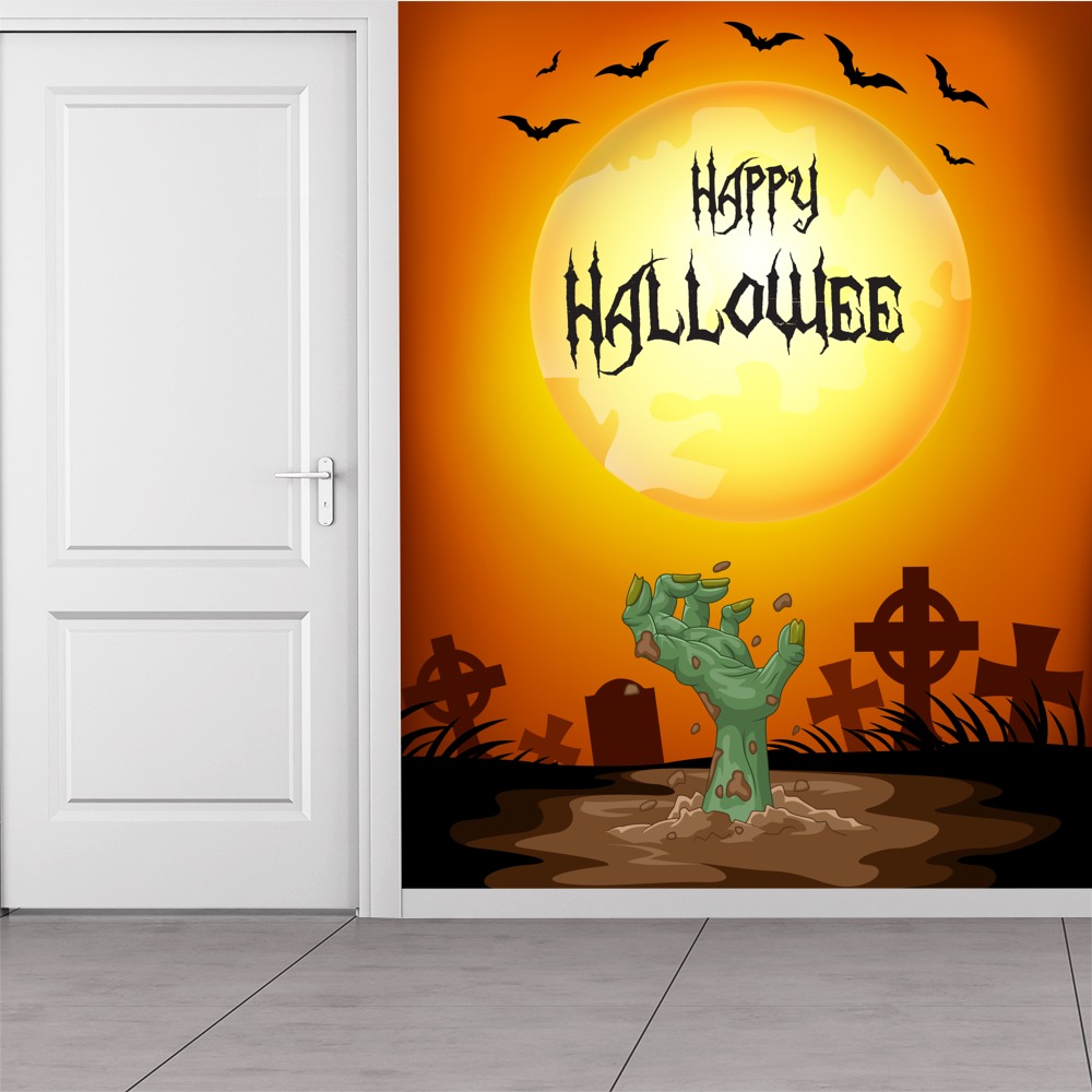 Happy Halloween Zombie Wallpaper Wall Mural