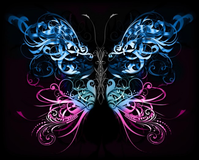 Butterfly Art Wallpaper Wall Mural