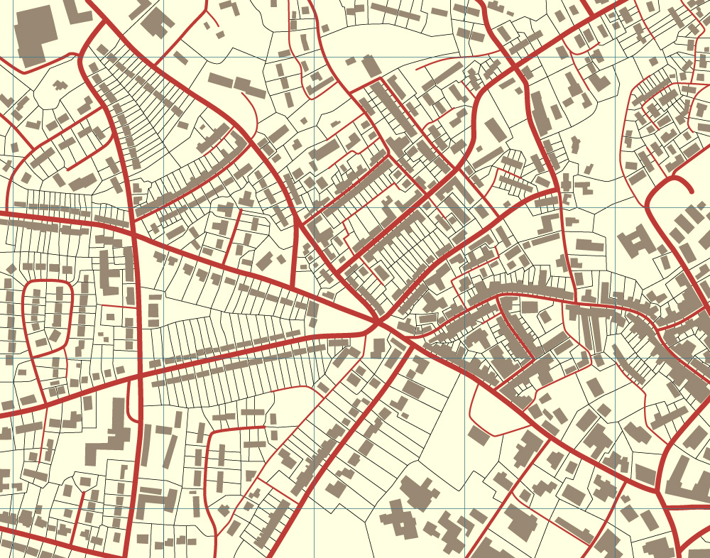 Town Map Street Map Wallpaper Wall Mural