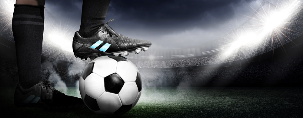 Footballer & Football Pitch Wallpaper Wall Mural