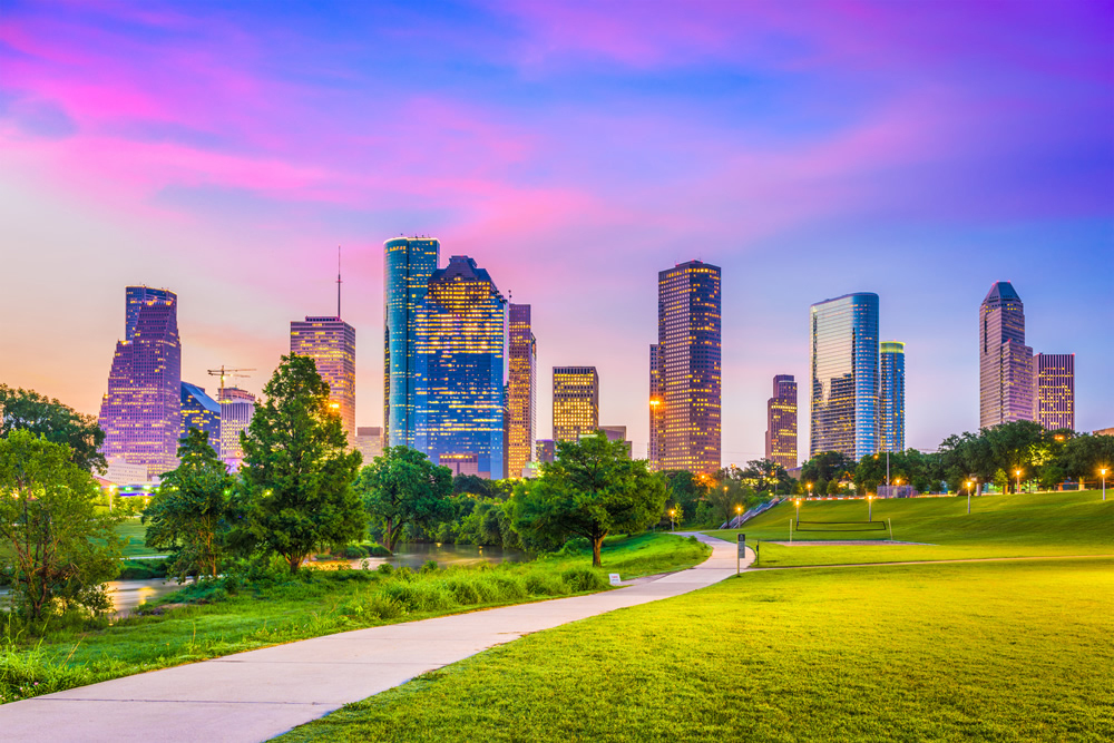 Houston Texas Skyline Usa Cityscape Wallpaper Wall Mural