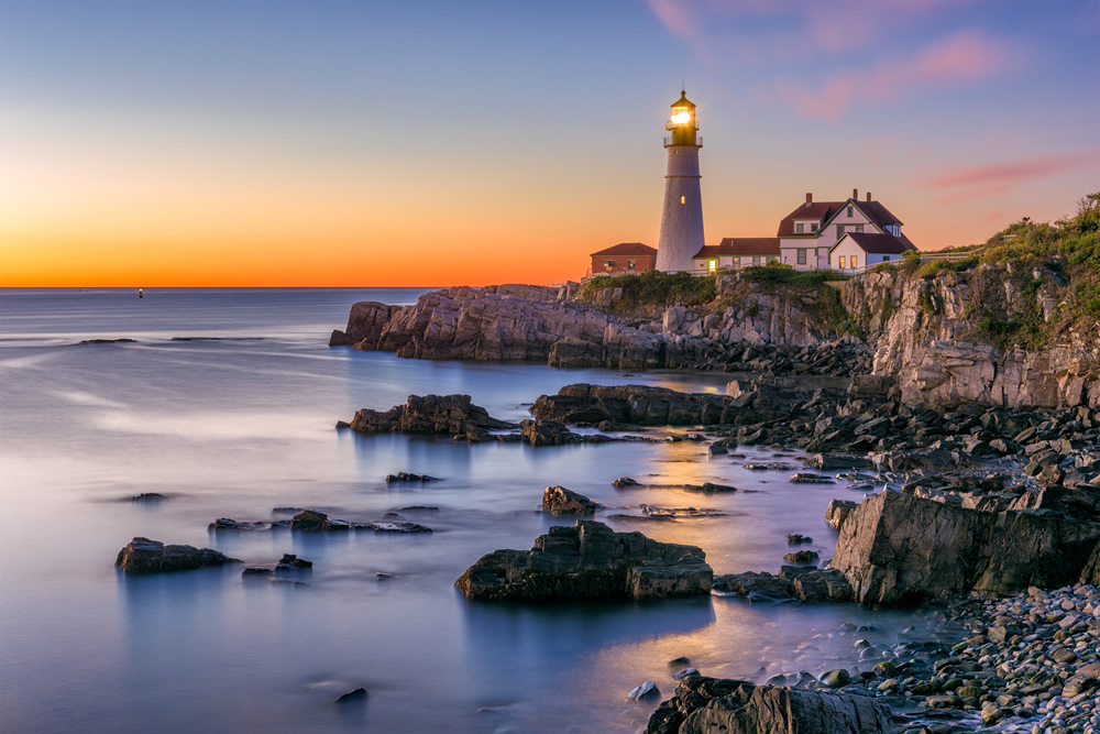 Portland Head Lighthouse Ocean Wallpaper Wall Mural