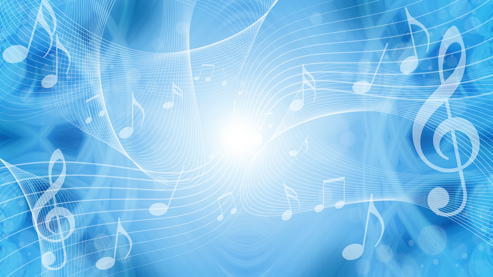 Blue Music Background Wallpaper Wall Mural