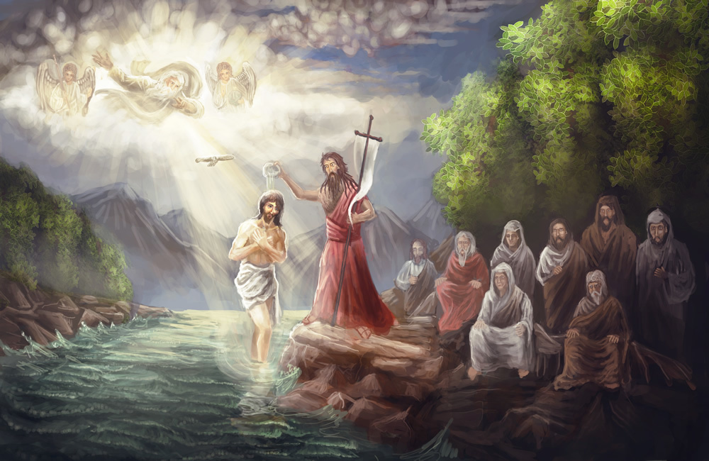Baptism Of Jesus Christ Wallpaper Wall Mural