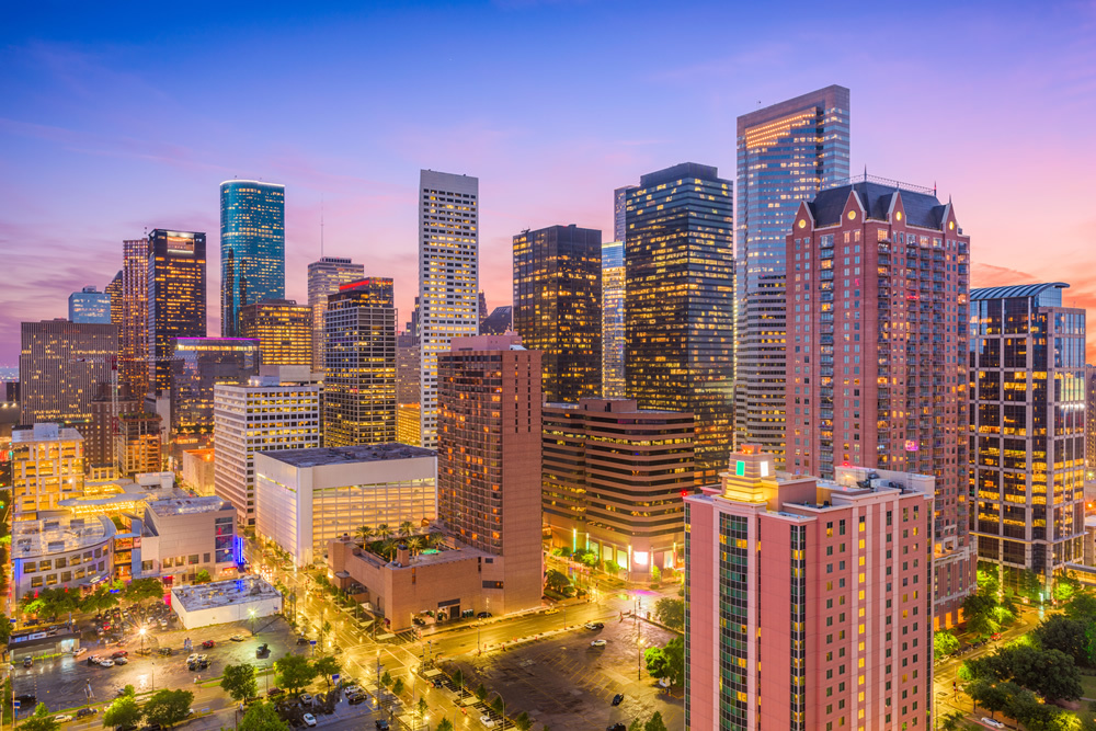 Houston Texas Usa City Skyline Wallpaper Wall Mural