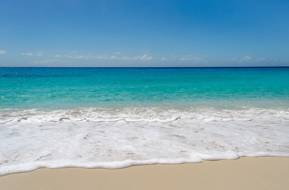 Blue Ocean Tropical White Sand Wallpaper Wall Mural