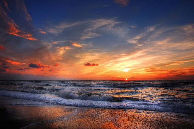 Beach waves sunset new arrivals