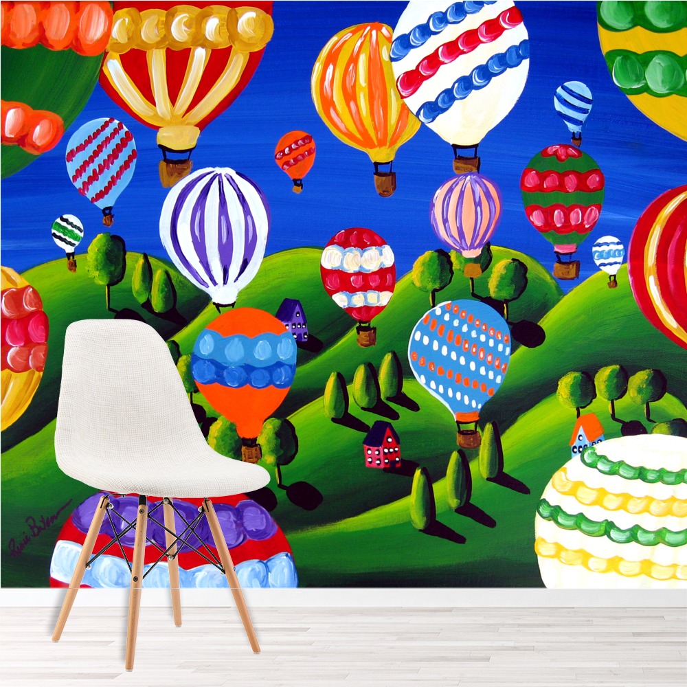 Hot Air Balloons Wall Mural by Renie Britenbucher
