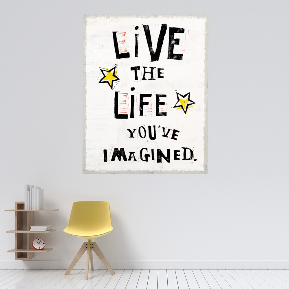 Live The Life You Imagined Wall Sticker By Kellie Day