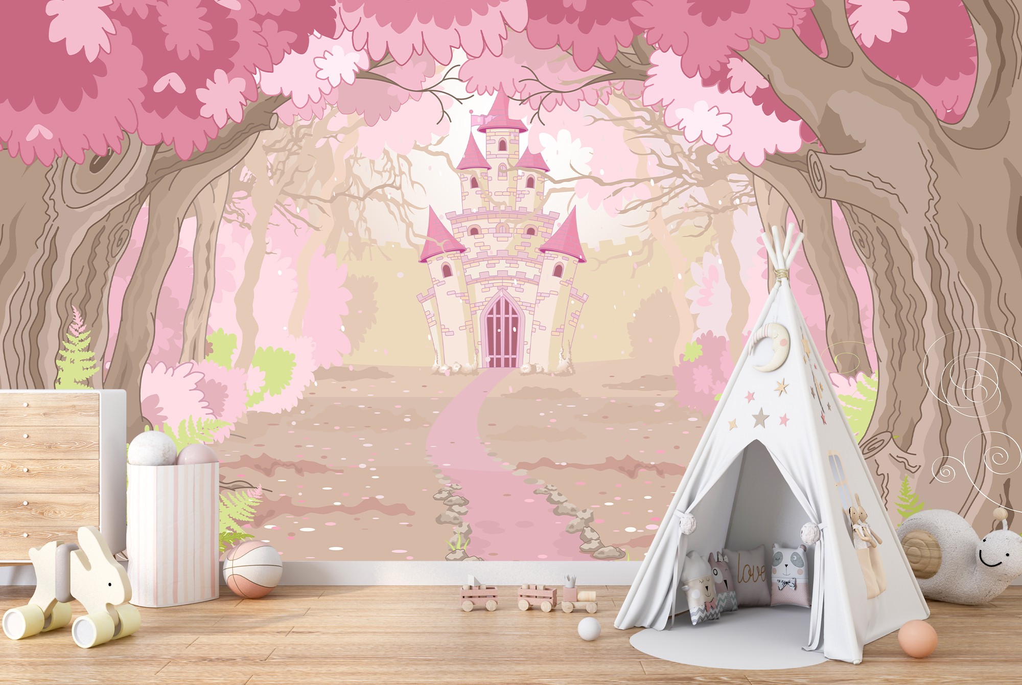 Princess Castle Wallpaper Wall Mural