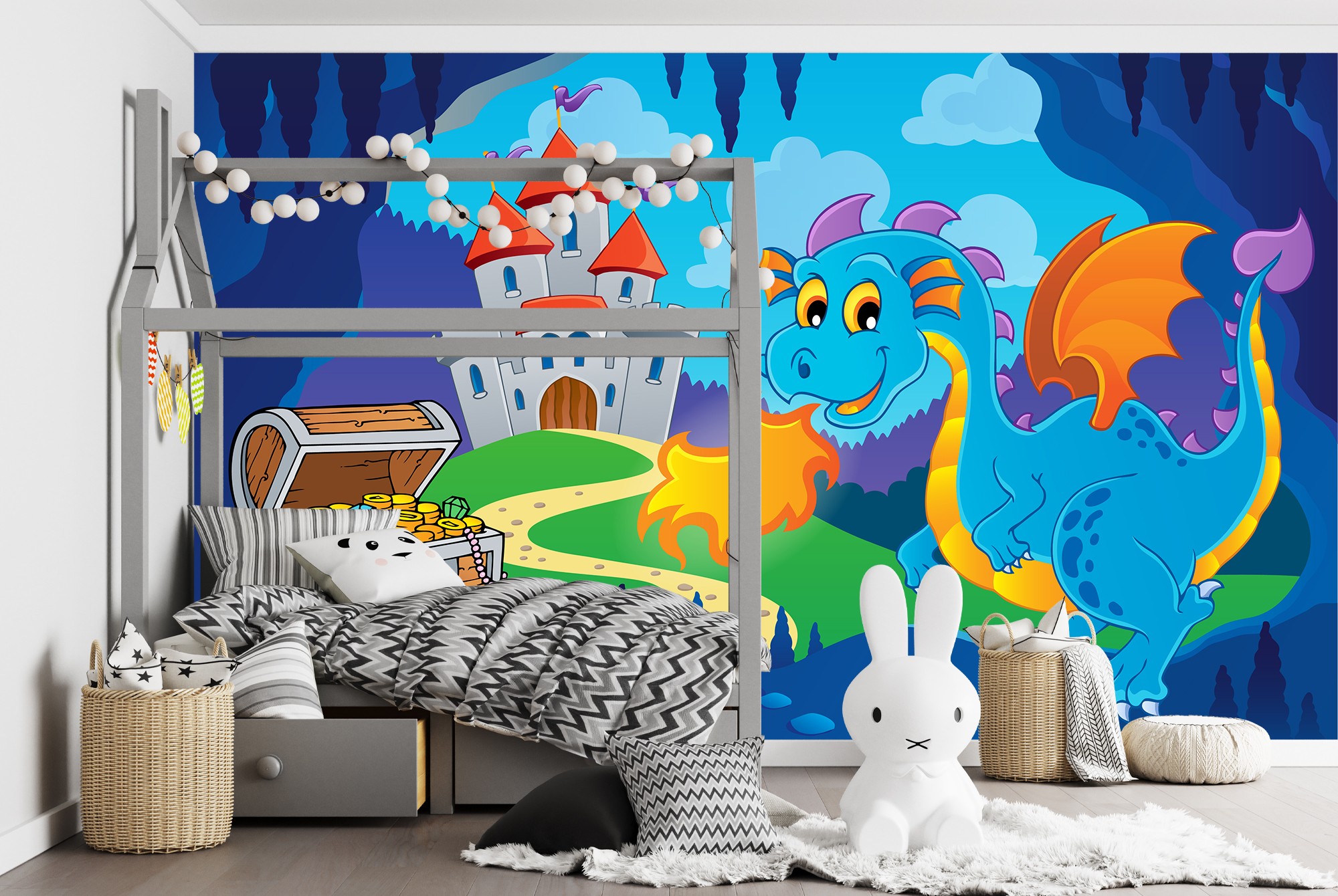 Dragon Treasure Wallpaper Wall Mural