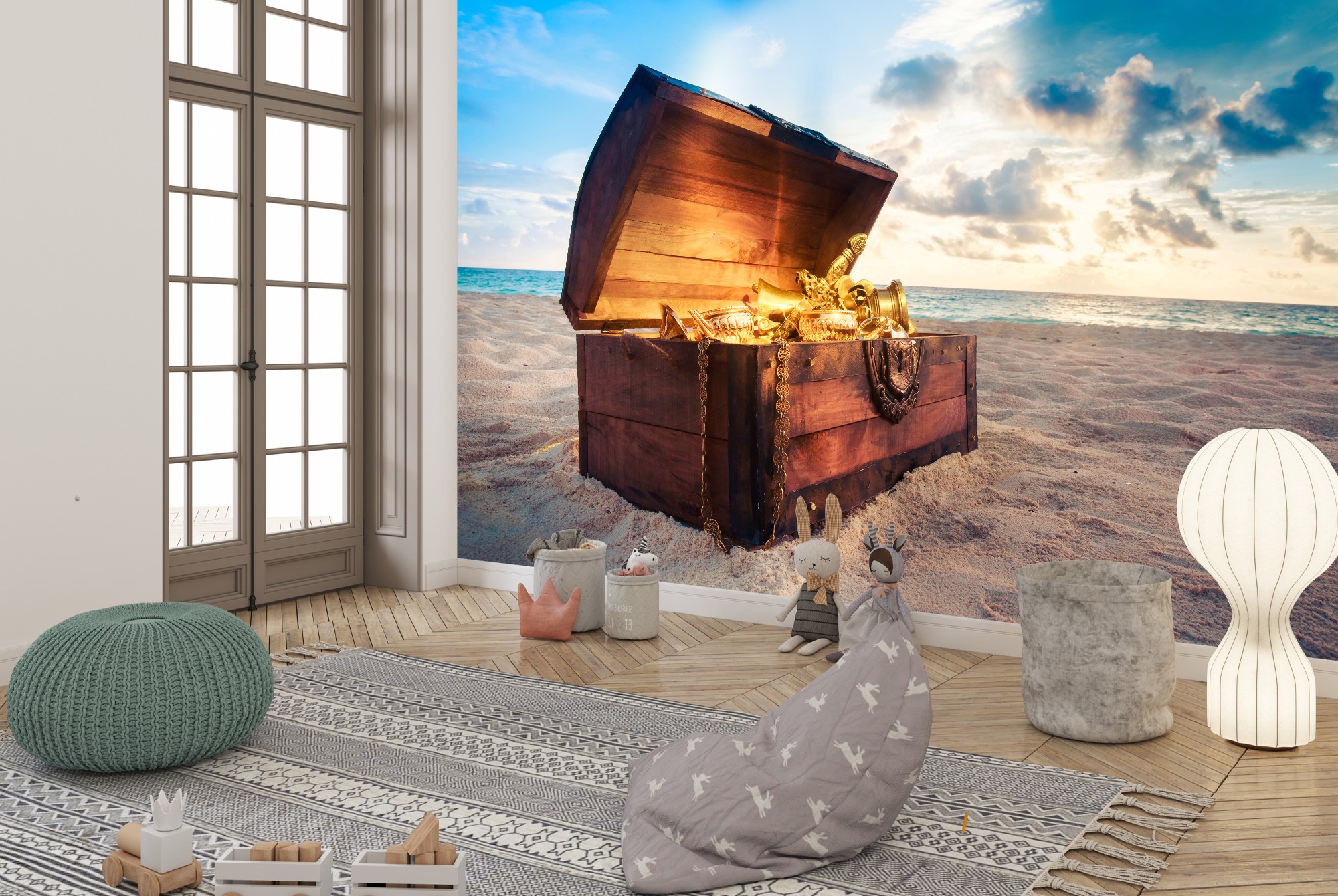 Treasure Chest Wallpaper Wall Mural
