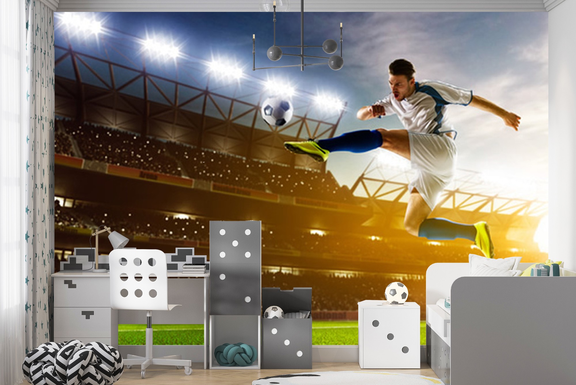 Football Player Wallpaper Wall Mural