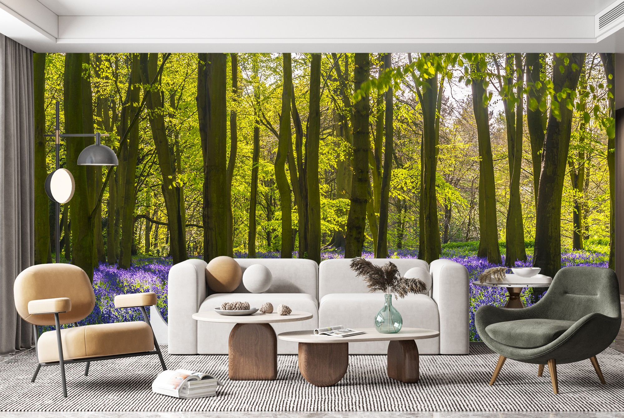 Lavender Forest Wall Mural Wallpaper