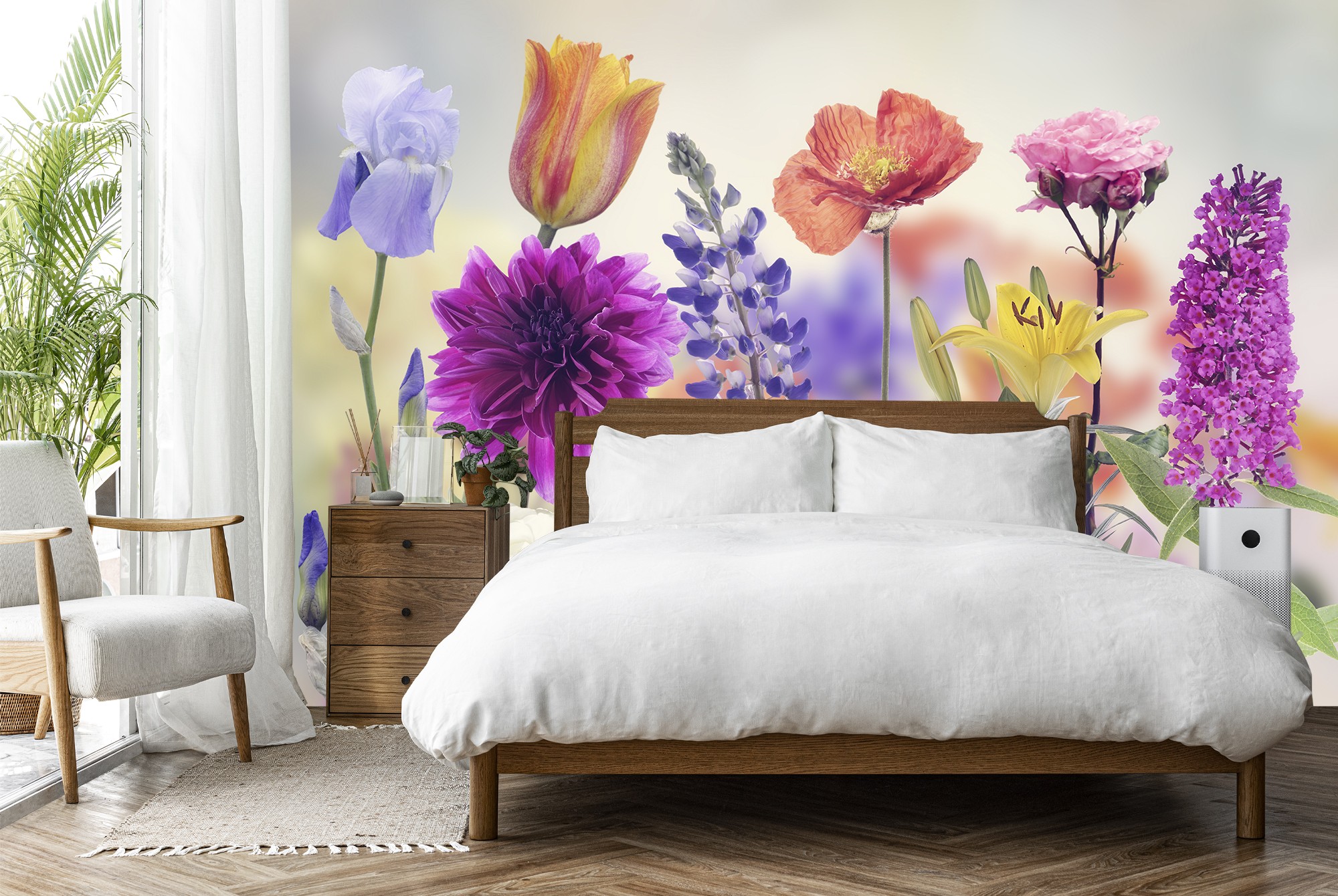 Flowers Wall Mural Wallpaper