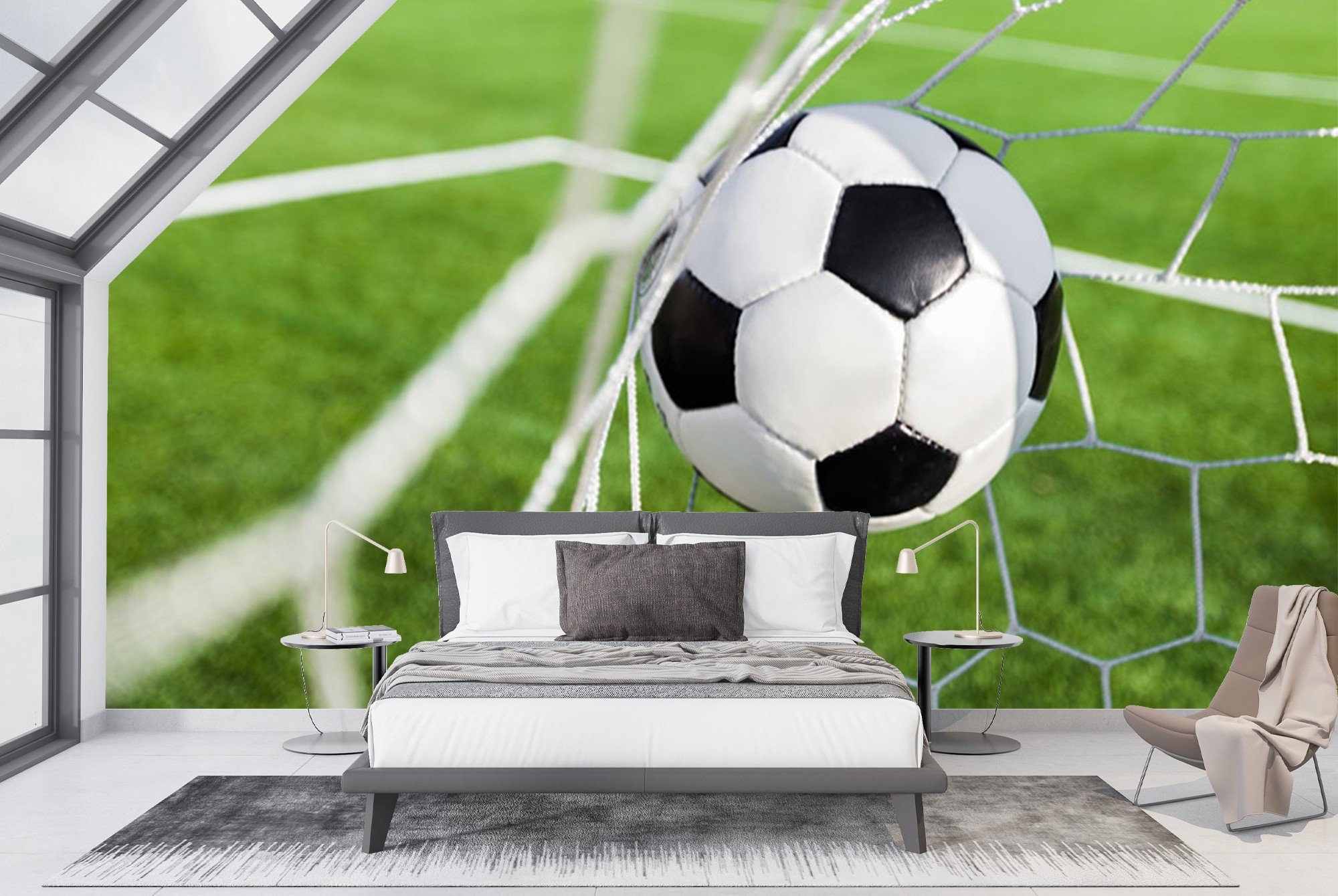 Football Goal Wallpaper Wall Mural
