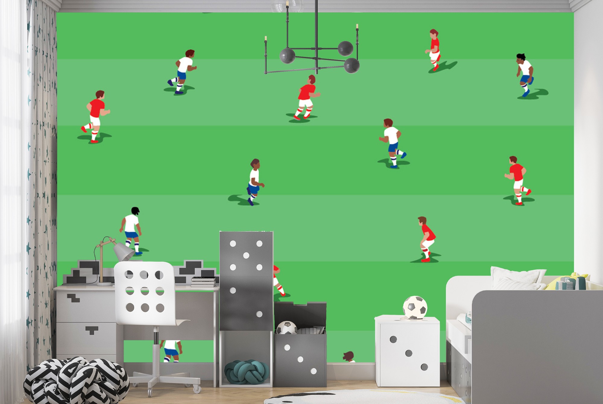 Football Match Wallpaper Wall Mural