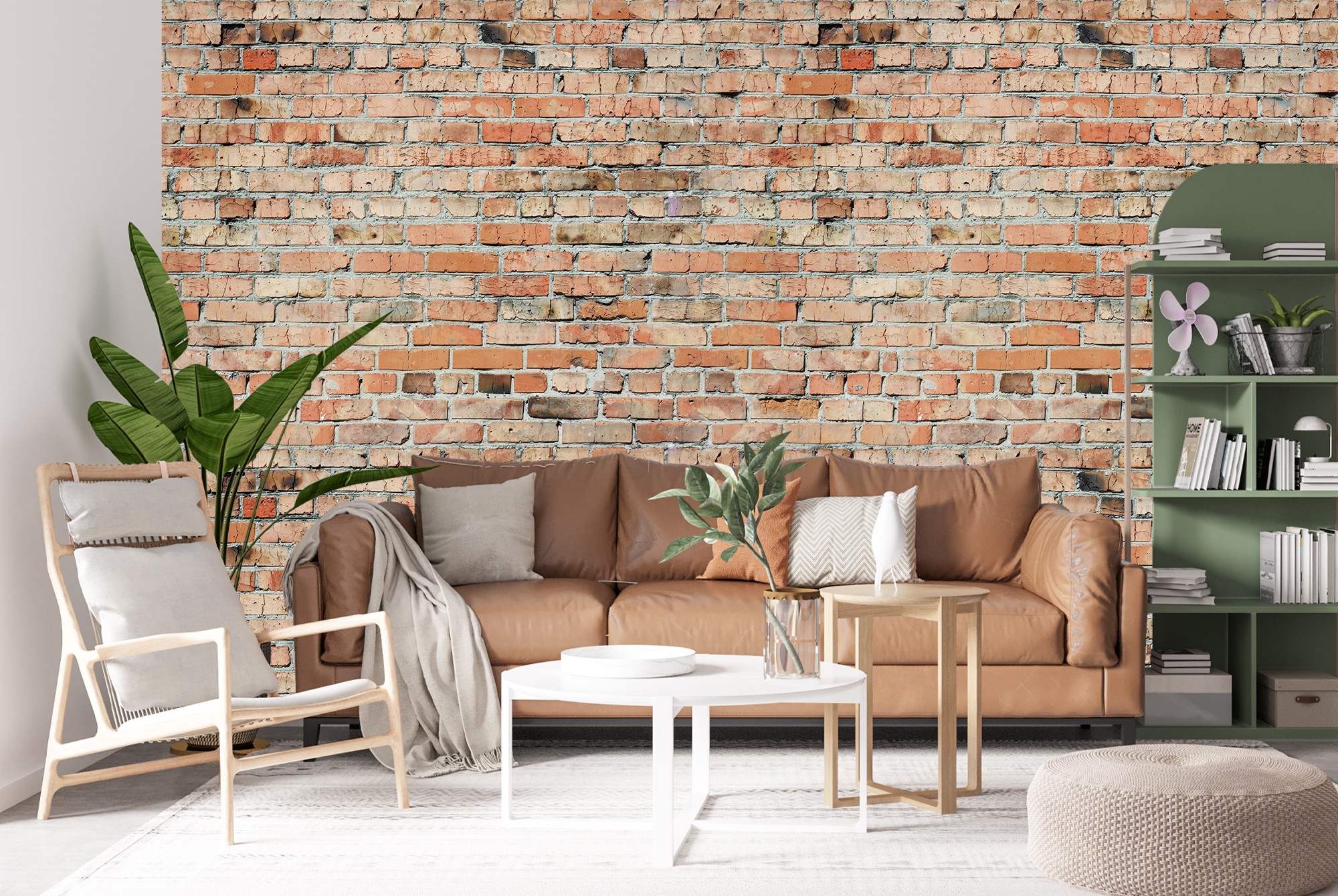Vintage Red Brick Wallpaper Wall Mural