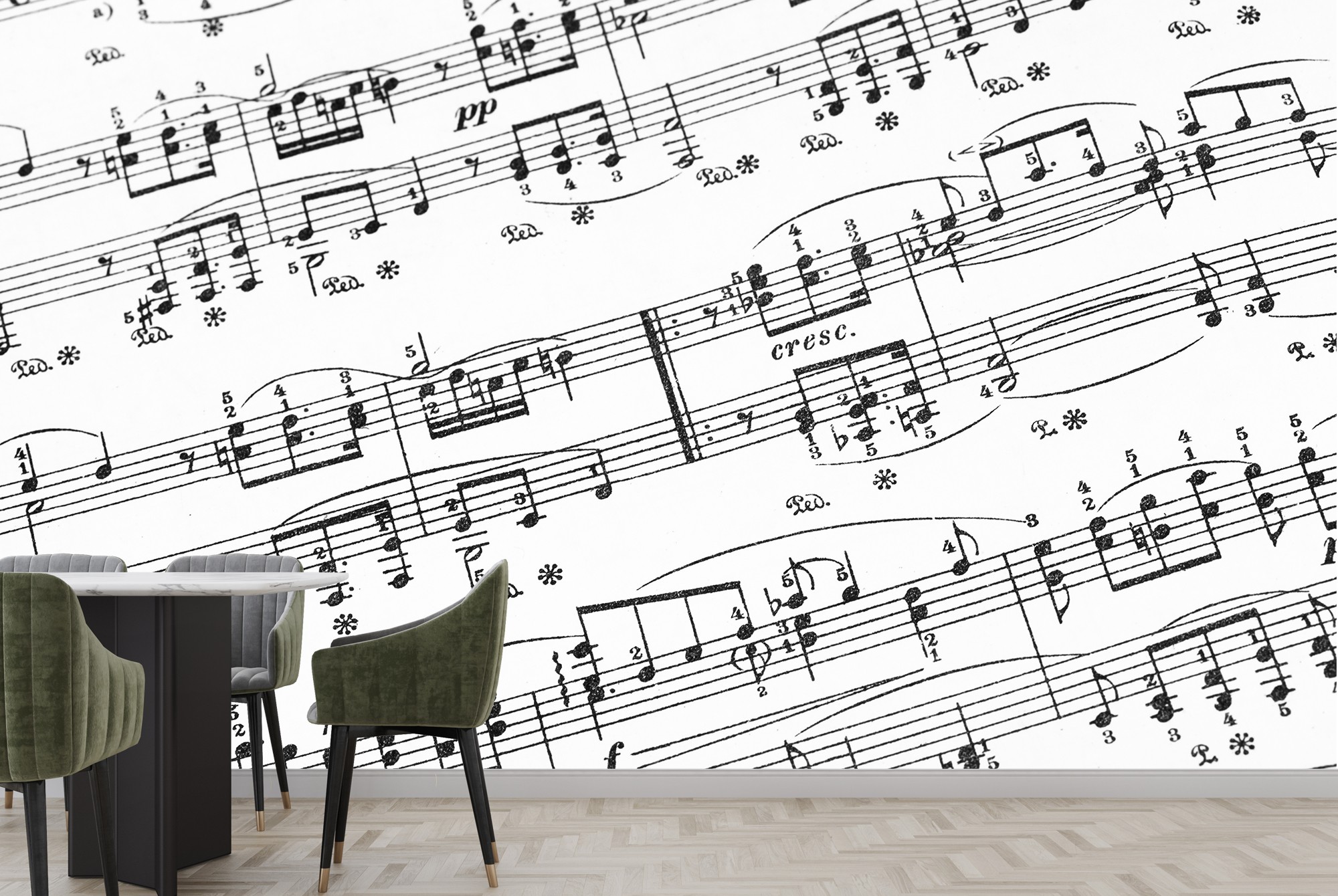 Sheet Music Wallpaper Wall Mural