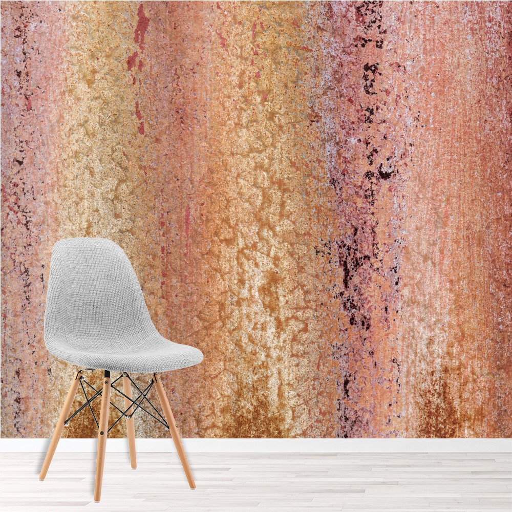 Corrugated Rusty Metal Abstract Wall Mural by Andrew Small