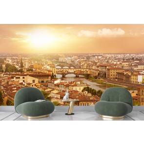 Florence Sunset Cityscape Wallpaper Wall Mural