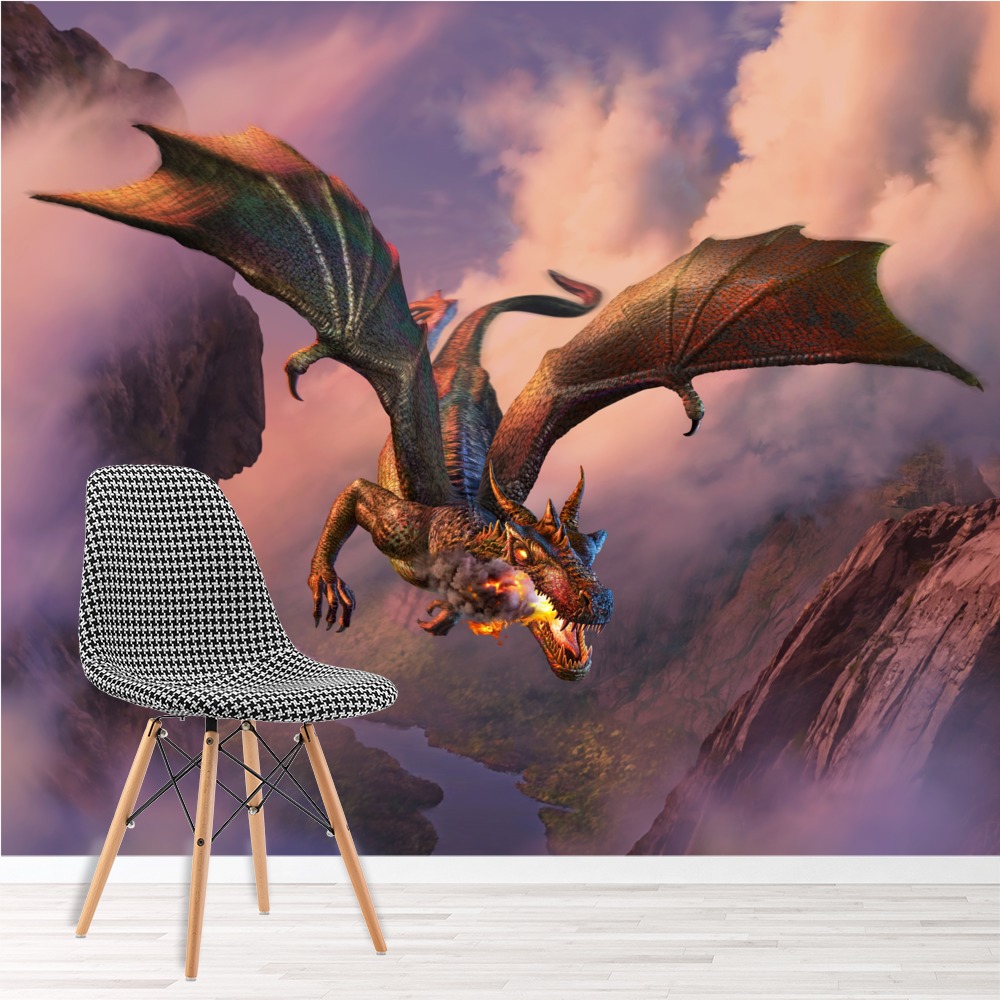 Dragon on the Rock – affordable wall mural – Photowall