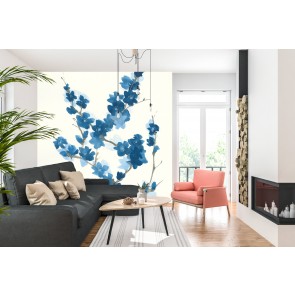 Blue Branch Wall Mural by Chris Paschke