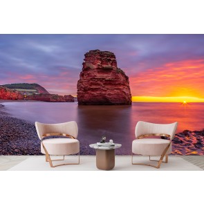 Ladram Bay Sunrise Wall Mural by Gary Holpin