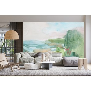 Painted Landscape Wall Mural by Jan Weiss