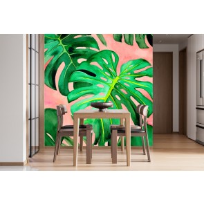 Monstera Wall Mural by Christine Lindstrom
