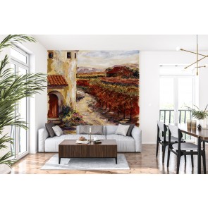 Stene Oak Barrels Wall Mural by Karen Stene