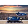 Rowboat Sunset Wallpaper Wall Mural