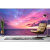 Pink Ocean Sunset Wallpaper Wall Mural