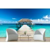 Maldives Hut Wallpaper Wall Mural