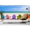 Colourful Deckchairs Wallpaper Wall Mural