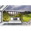 Countryside Train Bridge Wallpaper Wall Mural