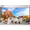 Field in Autumn Wallpaper Wall Mural